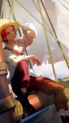 دانلود والپیپر متحرک رد-هیر شانکس از One Piece