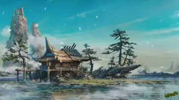 دانلود والپیپر متحرک خانه تنها کنار دریاچه Lonely House Lake