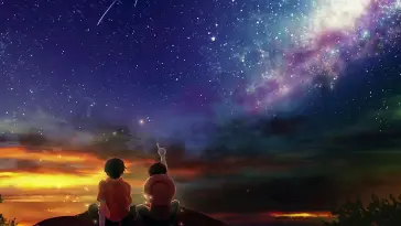 دانلود والپیپر متحرک لوفی و ایس در شب وان‌پیس One Piece Luffy Ace Night