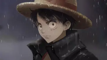 دانلود والپیپر متحرک لافی در باران از One Piece