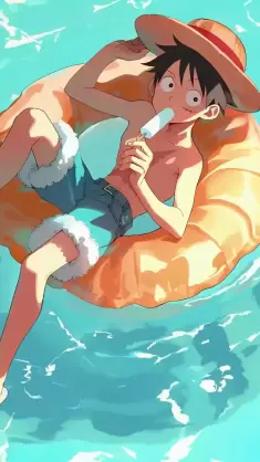 دانلود والپیپر متحرک لوفی تابستانی وان‌پیس Luffy Summer One Piece