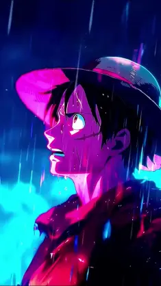 دانلود والپیپر متحرک لوفی Luffy در ماجراجویی بارانی از وان پیس One Piece