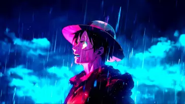 دانلود والپیپر متحرک ماجراجویی بارانی لوفی از One Piece