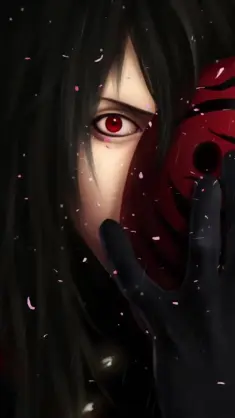 دانلود والپیپر متحرک مادارا اوچیها با چشم قرمز و ماسک ناروتو Madara Uchiha Red Eyes Mask Naruto