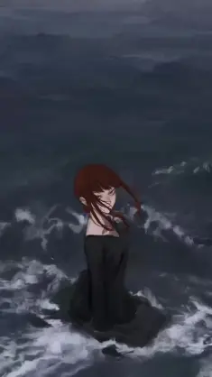 دانلود والپیپر متحرک ماکیما Makima از چینساومن Chainsaw Man در آب