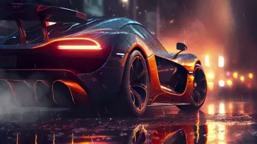 دانلود والپیپر متحرک مکلارن پی۱ در باران McLaren P1 Rain