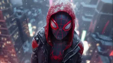 دانلود والپیپر متحرک فیلم مایلز مورالز در برف Spider-Verse