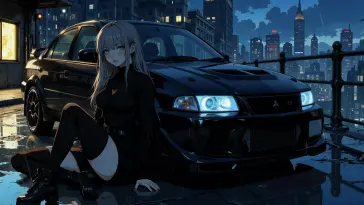 دانلود والپیپر متحرک میتسوبیشی لنسر ایوُ Mitsubishi Lancer Evo – شب‌های توربو