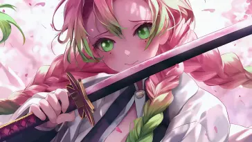 دانلود والپیپر متحرک میتسوری کانروجی Mitsuri Kanroji از دیمون اسلیر Demon Slayer
