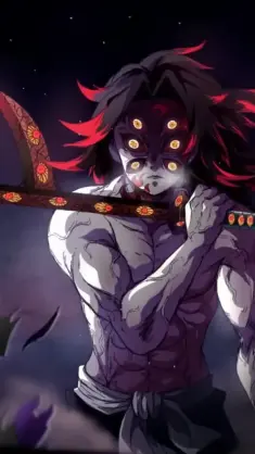 دانلود والپیپر متحرک کوکوشیبوی مهتابی Demon Slayer Kokushibo Moonlit