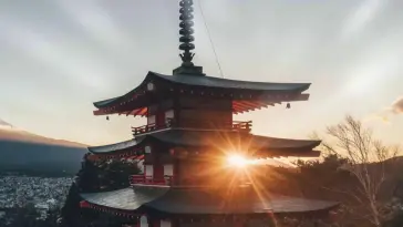 دانلود والپیپر متحرک منظره کوه فوجی Mount Fuji