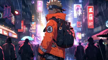 دانلود والپیپر متحرک انیمه سایبرپانک ناروتو Cyberpunk Naruto