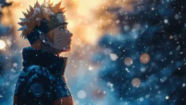 دانلود والپیپر متحرک انیمه ناروتو Naruto در زمستان