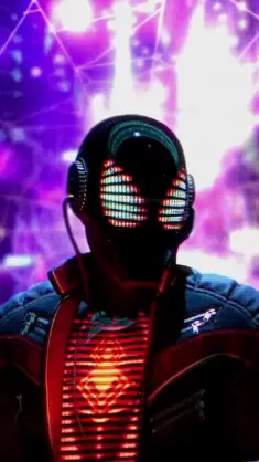 دانلود والپیپر متحرک مایلز مورالز با جلوه نئون Spider-Man