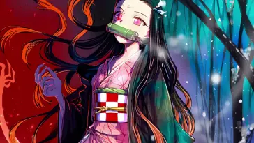 دانلود والپیپر متحرک نزوکو کامجی Nezuko Courage از Attack on Titan