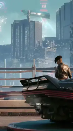 دانلود والپیپر متحرک نایت سیتی وایب‌ز Night City Vibes از Cyberpunk 2077