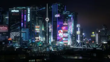 دانلود والپیپر متحرک شب شهر Night City (سایبرپانک ۲۰۷۷ Cyberpunk 2077)