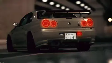 دانلود والپیپر متحرک نیسان Nissan در باران شدید Heavy Rain