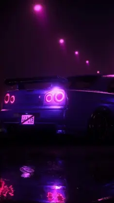 دانلود والپیپر متحرک نیسان اسکایلاین R34 GT-R در شب Nissan Skyline R34 GT-R Night