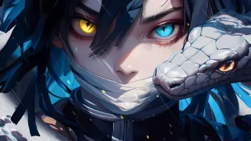 دانلود والپیپر متحرک اوبانای ایگورو - ستون مار از Demon Slayer