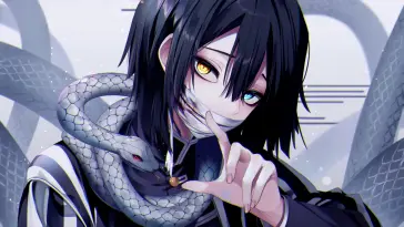 دانلود والپیپر متحرک دیمون اسلیر اوبانای ایگورو خشم مار Demon Slayer Serpent's Wrath