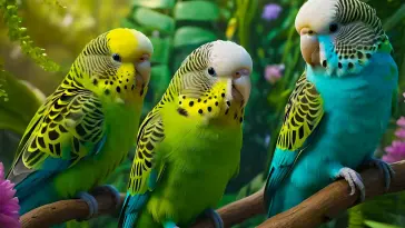دانلود والپیپر متحرک طوطی‌ها در جنگل Parrots in Forest