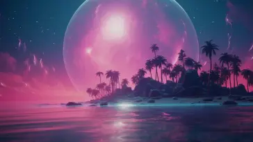 دانلود والپیپر متحرک ساحل صورتی Pink Beach