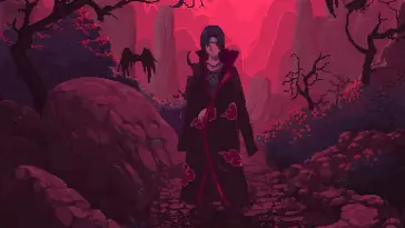 دانلود والپیپر متحرک ایتاچی اوچیها پیکسل‌آرت ناروتو Itachi Pixel Art Naruto