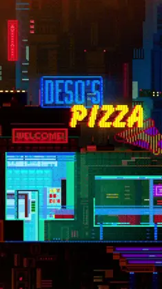 دانلود والپیپر متحرک شهر پیکسلی سایبرپانک Cyberpunk Pixel City