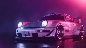 دانلود والپیپر متحرک ماشین پورشه 911 در پس از باران Porsche 911