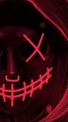 دانلود والپیپر متحرک ماسک نئون قرمز Red Neon Mask