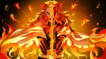 دانلود والپیپر متحرک رنگوکو – تیغه‌ی سوزان از Demon Slayer