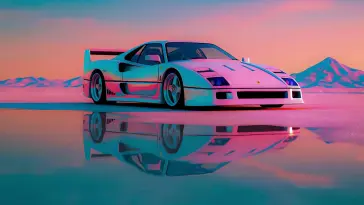 دانلود والپیپر متحرک فراری F40 رترو Ferrari F40 Retro