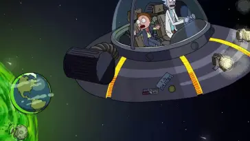 دانلود والپیپر متحرک ریک و مورتی در فضای بیرونی Rick and Morty