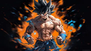 دانلود والپیپر متحرک سون گوکو Son Goku (کوکوی عضلانی) از دراگون بال Dragon Ball