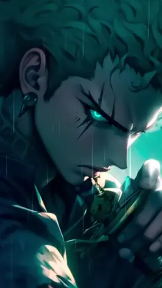 دانلود والپیپر متحرک رورونوآ زورو Roronoa Zoro سبز (وان پیس One Piece)