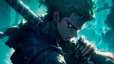 دانلود والپیپر متحرک زورو سبز وان‌پیس One Piece Roronoa Zoro Green
