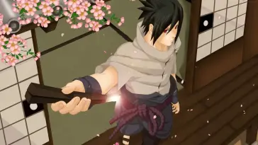 دانلود والپیپر متحرک ساسوکه اوچیها Sasuke Uchiha با شمشیر کوساناگی از Naruto