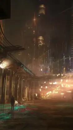 دانلود والپیپر متحرک سایبرپانک ۲۰۷۷ شهر بارانی سایه‌ها Cyberpunk 2077 Shadow Rain City