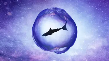 دانلود والپیپر متحرک کوسه در فضا Shark in Space