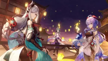 دانلود والپیپر متحرک شنهای، شیائو و گانیو گنشین ایمپکت Genshin Impact Shenhe Xiao Ganyu