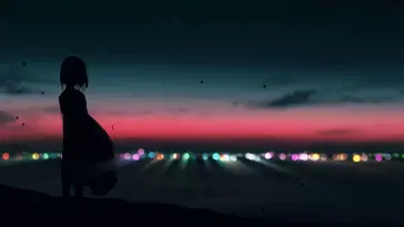 دانلود والپیپر متحرک منظره سیلوئت در غروب Silhouette Sunset
