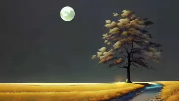 دانلود والپیپر متحرک تک‌درخت Lone Tree Nature
