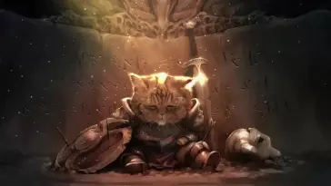 دانلود والپیپر متحرک گربه در اسکایریم Skyrim Cat