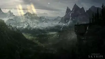 دانلود والپیپر متحرک چشم‌انداز اسکایریم Skyrim Landscape