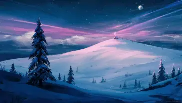 دانلود والپیپر متحرک منظره کوه برفی Snow Mountain View