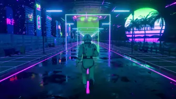 دانلود والپیپر متحرک فضانورد در حال دویدن Running Astronaut