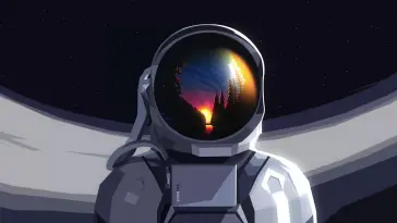 دانلود والپیپر متحرک فضانورد Spaceman