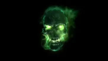 دانلود والپیپر متحرک جمجمه اشباح طیفی سبز Spectral Green Ghost Skull