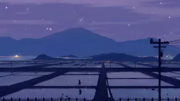 دانلود والپیپر متحرک منظره ستاره‌باران‌شده Starlit Landscape